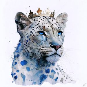 Limited Art Print - Snow Leopard - Ybelion